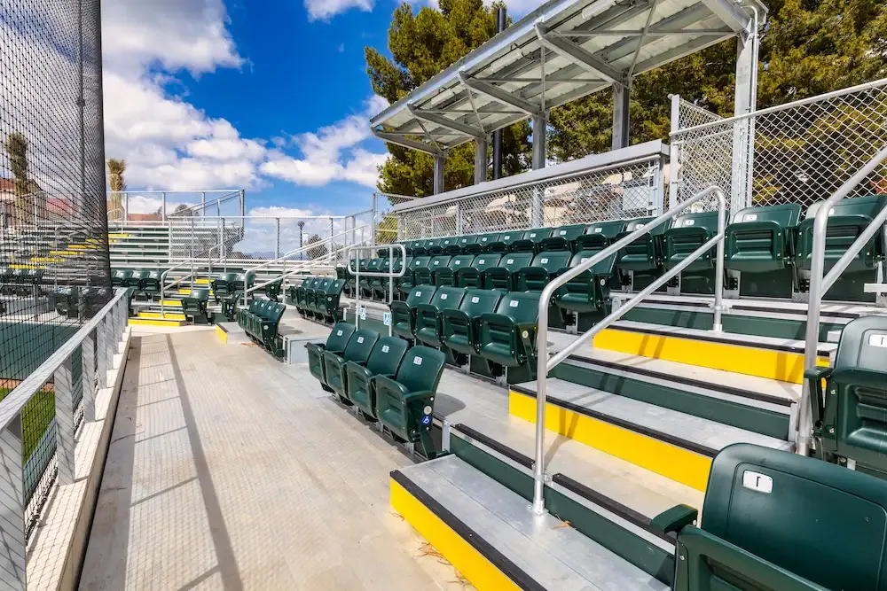 Renovated stadium seating for Concordia Eagles softball spectators