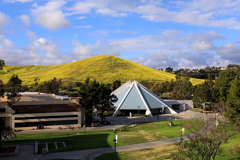 French Hill is a scenic backdrop for Concordia University Irvine’s campus.
